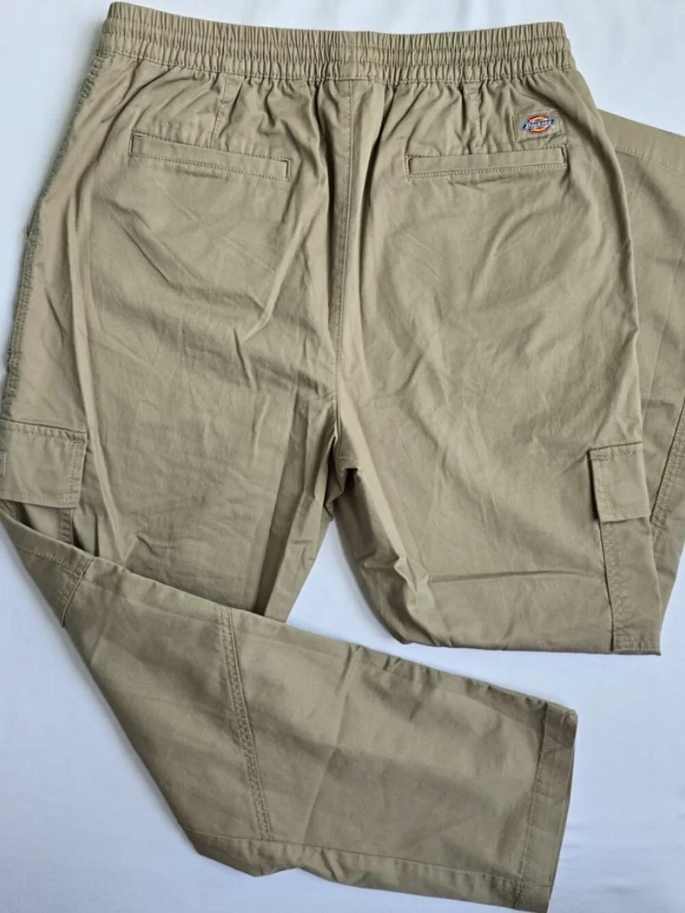 Dickies Womens Relaxed Fit Drawstring Cargo Pants Gorpcore Streetwear M Tan